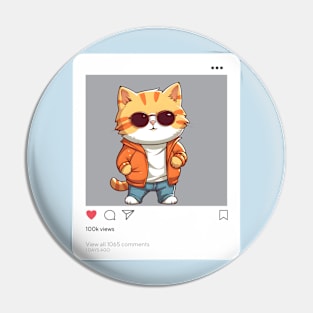 Influencer Cat Pin