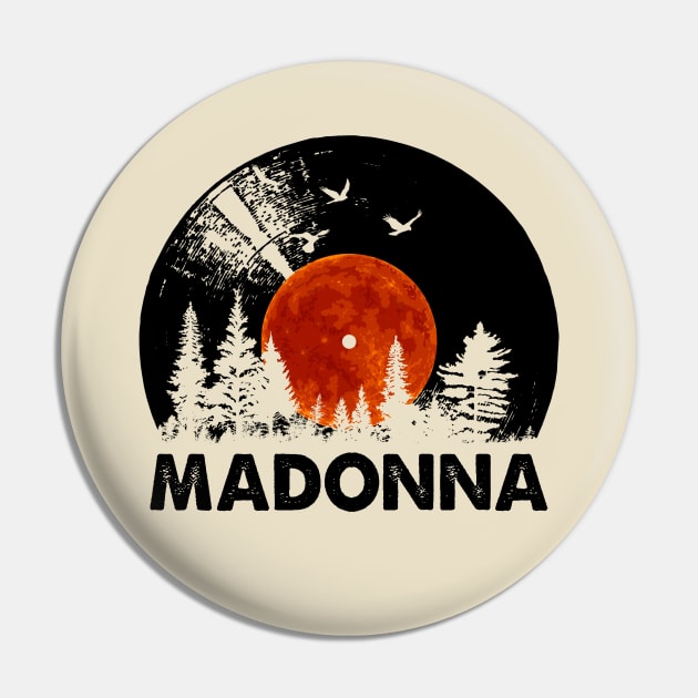 Madonna Record Forest Music Gift Pin by Mountain River Landscape