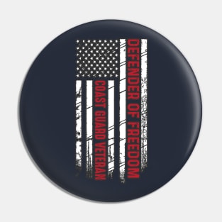 Coast Guard Veteran - Defender of Freedom Pin