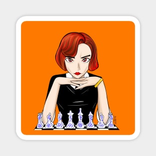 beth the queen in chess sports Magnet