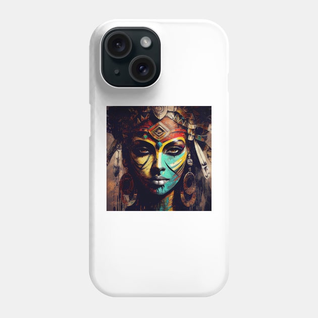 Powerful Egyptian Warrior Woman #12 Phone Case by Chromatic Fusion Studio