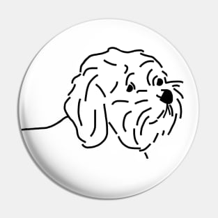 Bichon Frise Dog Cartoon Pin