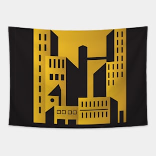 Golden City Art Deco Tapestry