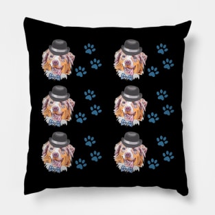 Australian shepherd dog cute pattern Pillow