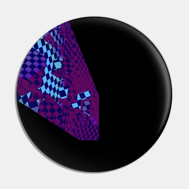 Abstract Purple Cube Dimension Pin by Zeroeroroo