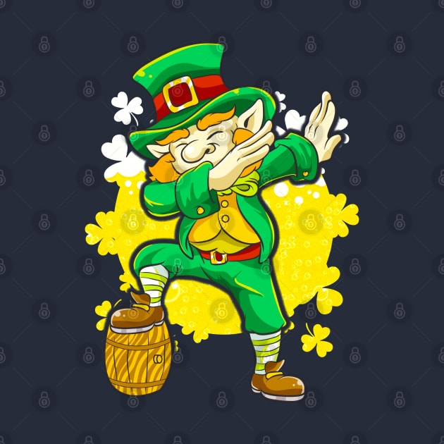 Irish Leprechaun Dabbing On Beer Keg St Patrick's Day by E