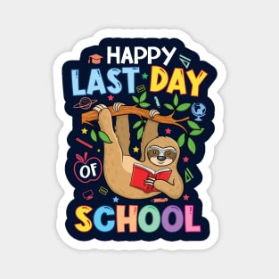 Happy Last Day of School Kid Teacher cute sloth Graduation Magnet