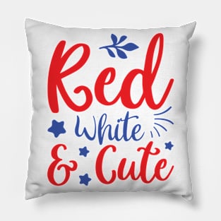 Red White And Cute Pillow