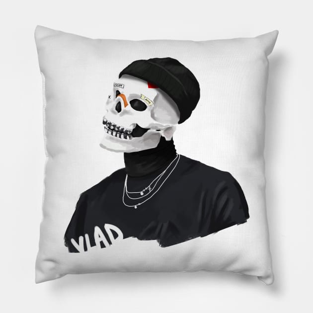 VLADIMIR CAUCHEMAR Pillow by Mlv9