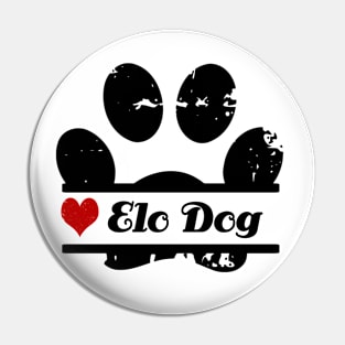 Elo dog paw print Pin