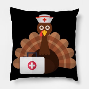 Nurse Turkey TShirt Thanksgiving Shirt For Nurses Pillow