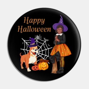 Halloween with and cute bulldog. Pin