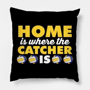 Home is where the catcher is beach volleyball player Pillow