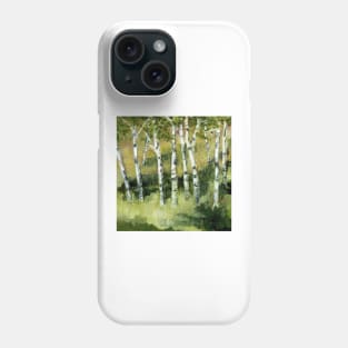 Birches on a Hillside Phone Case