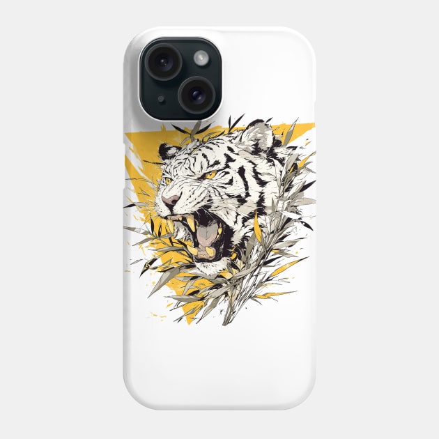 white tiger Phone Case by retinac 