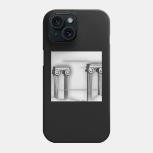 Black and white  Monumental Classical columns Phone Case