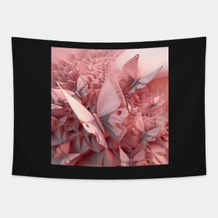 Pink Paper Butterflies Tapestry