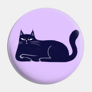 Moody blue cat annoyed mood - facing left Pin