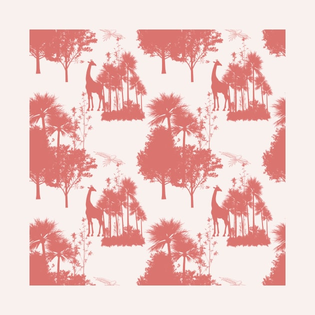 Red Safari Toile Pattern by Own Design Online