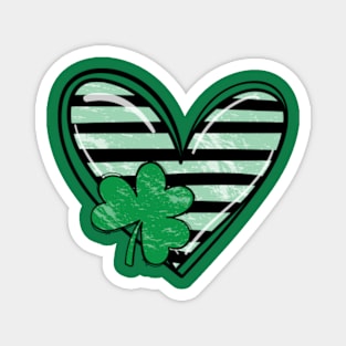 Love Shamrock Green Heart for St Patricks Day Magnet