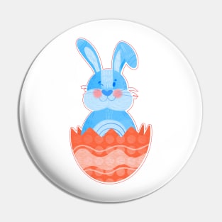 Easter bunny watercolor. Pin