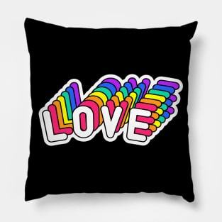 Love Quote Colorful Positive Inspiration Pillow