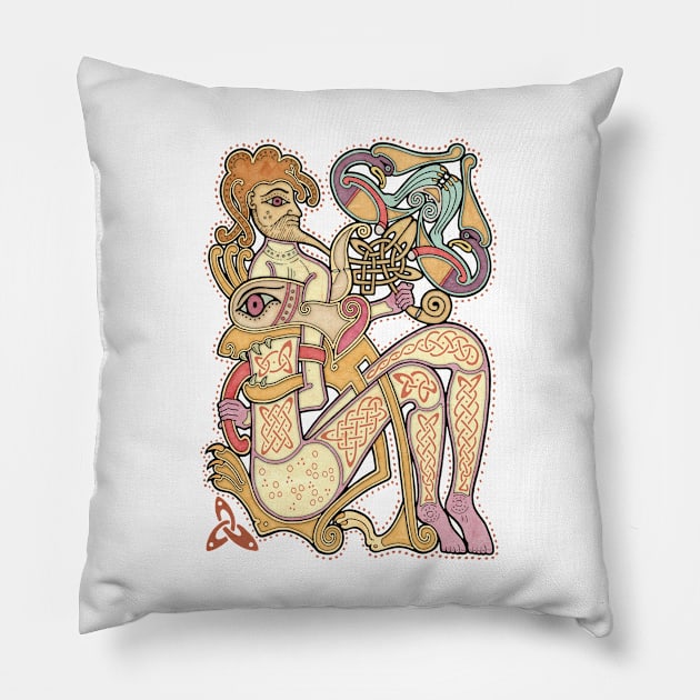 Celtic Man & Beast Pillow by Dysis23A