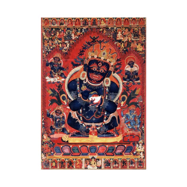 Mahakala Tibetan Buddhist Wrathful Deity by TammyWinandArt