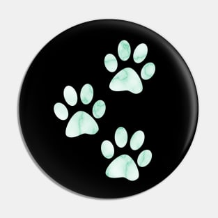 Bright Green Marble Paws Pin