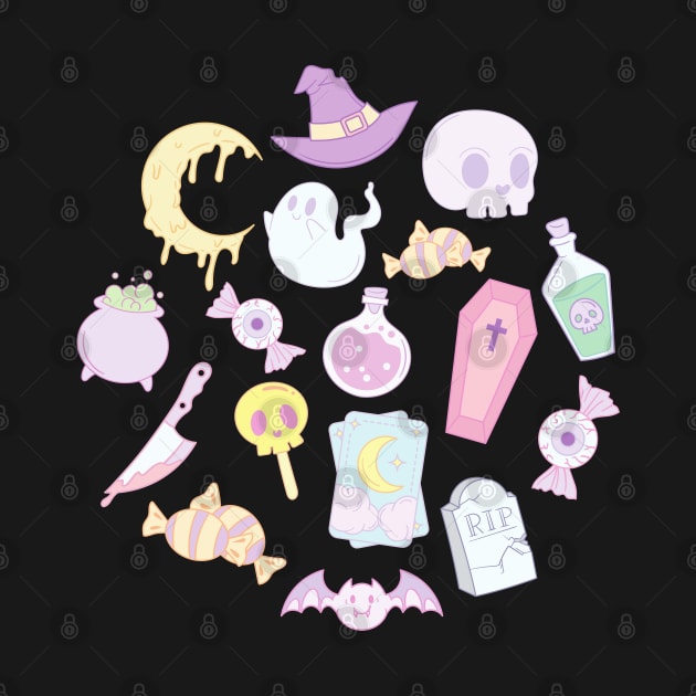 Pastel Goth Halloween Icons by Curio Pop Relics