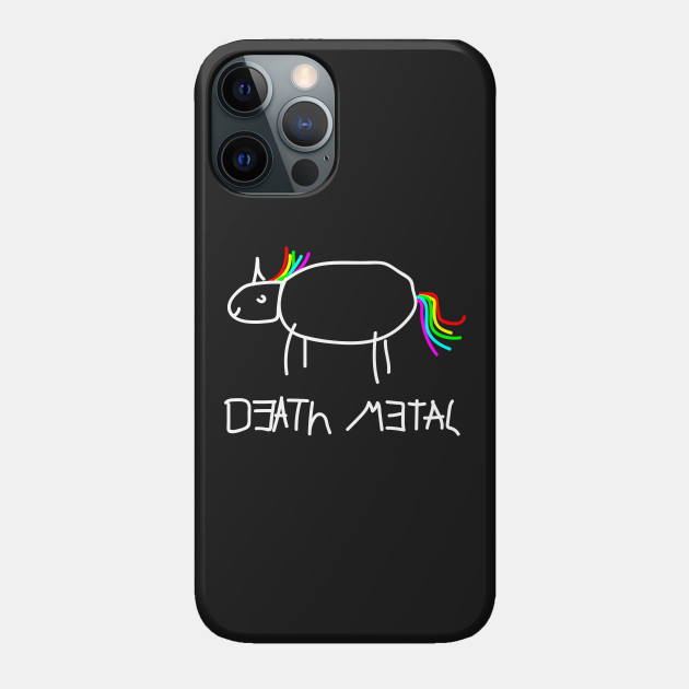 Death Metal rainbow unicorn - Metal - Phone Case