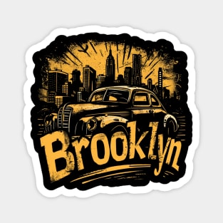 Brooklyn New York Vintage Magnet