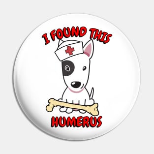 Funny bull terrier tells a lame joke Pin