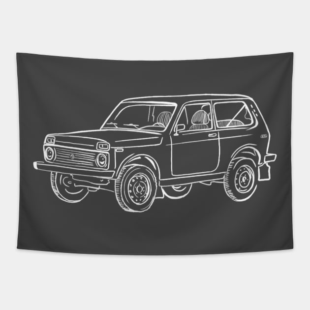 Lada Niva Tapestry by Aurealis