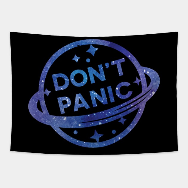 Don't Panic Tapestry by swissette