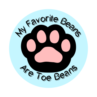 My Favorite Beans Are Toe Beans Black Blue T-Shirt