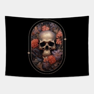 Aesthetic Full Flower Skull Tapestry