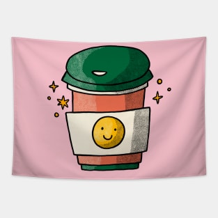 Smiley Coffee Cup Tapestry