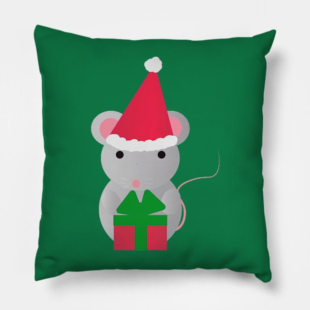 Christmas Mouse Pillow by Hedgie Designs