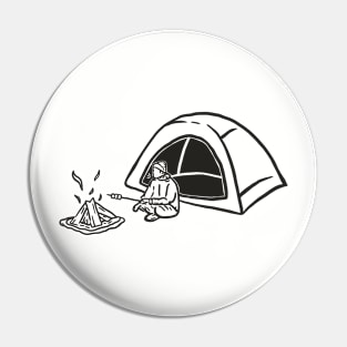 Camping Alone Pin