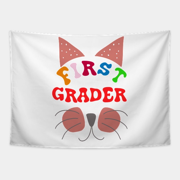 Funny First grader Cat T-shirt Tapestry by chilla09