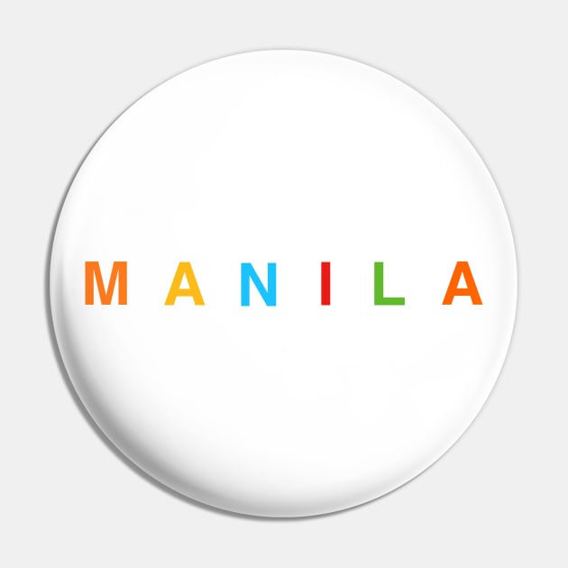 MANILA Rainbow LETTERS WHITE Pin by Aydapadi Studio