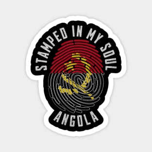 Stamped in My Soul Angola Flag Design Angolan Pride Magnet