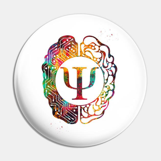 Industrial Scientific Gifts Psi symbol pin Psychology Symbol Pin