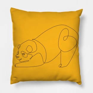 One Line  Panda Pillow