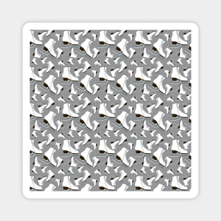 Figure Skates on Ultimate Gray Background Design Magnet