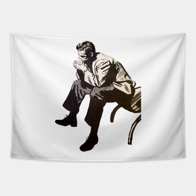 The Thinker Tapestry by Mike's Designs