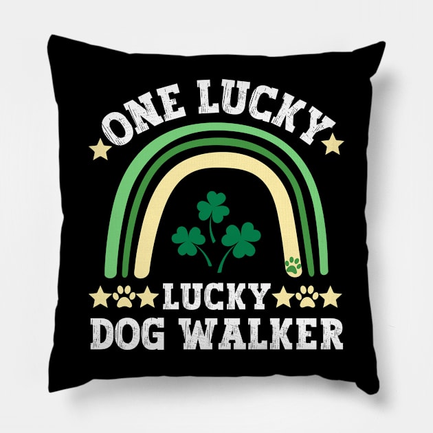 One lucky dog walker Pillow by Nice Surprise