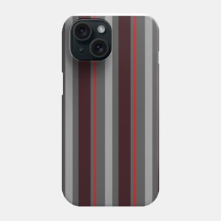 Red and Grey Stripe Pattern Phone Case