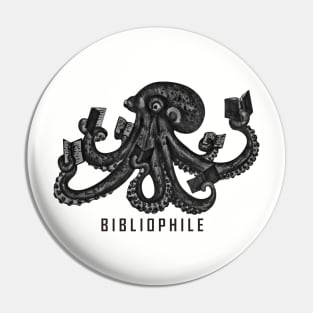 Octopus Bibliophile Pin